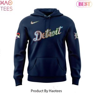 Detroit Tigers Pride Month 2025 Design Hoodie – Blue
