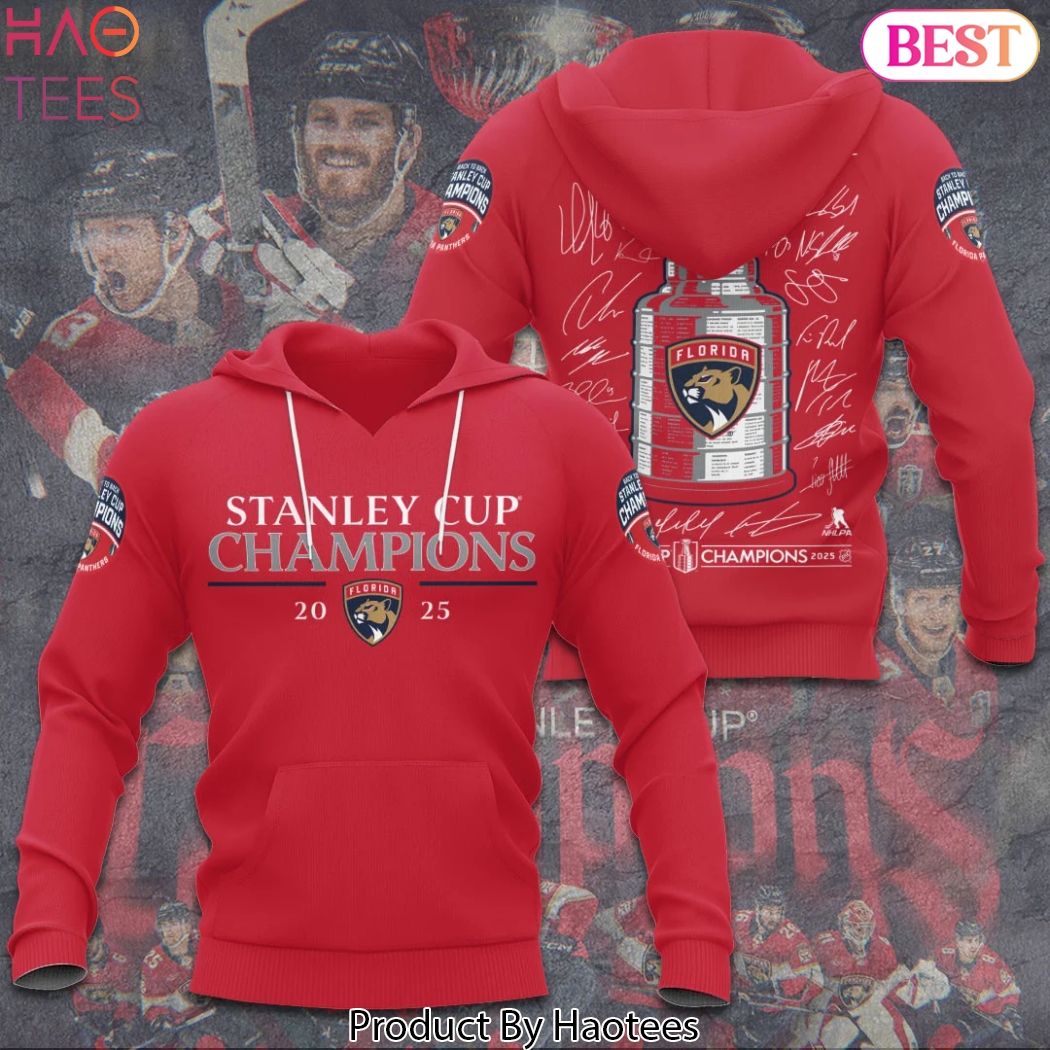 Florida Panthers 2025 Stanley Cup Champions Signature Design Hoodie Florida Panthers 2025 Stanley Cup Champions Signature Design Hoodie