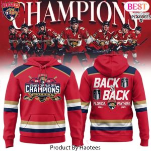 Florida Panthers 2025 Stanley Cup Playoffs Champions Hockey Back To Back Design Hoodie