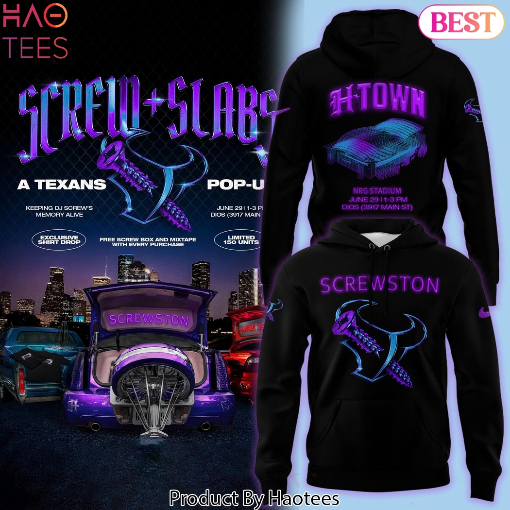 H-Town Screwston DJ Screw x Houston Texans 2025 Design Hoodie H-Town Screwston DJ Screw x Houston Texans 2025 Design Hoodie
