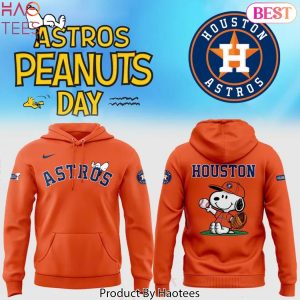 Houston Astros Peanuts Snoopy Design Hoodie – Orange