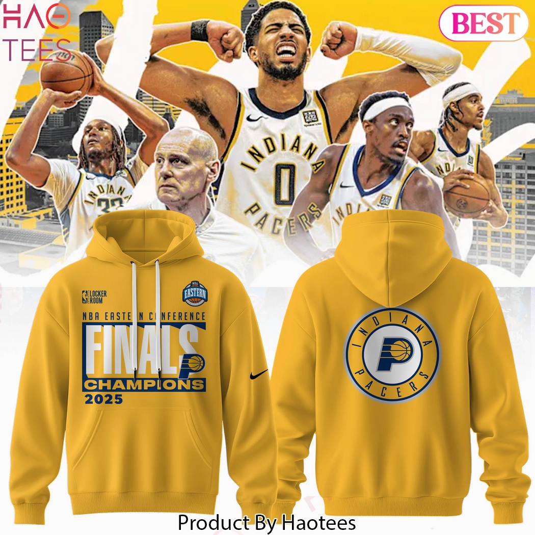 Indiana Pacers 2025 Eastern Conference Champions Design Finals Hoodie Indiana Pacers 2025 Eastern Conference Champions Design Finals Hoodie