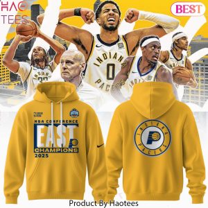 Indiana Pacers 2025 Eastern Conference Champions Design Hoodie – Gold