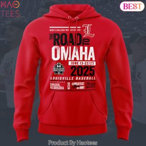 Louisville Cardinals Men College World Series The Road To Omaha Design Hoodie – Red