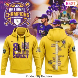LSU Tigers 2025 NCAA Division National Champions 8 Is Sweet Design Hoodie – Gold