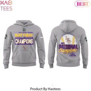 LSU Tigers Baseball 2025 NCAA Baseball Men College World Series Champions Design Hoodie