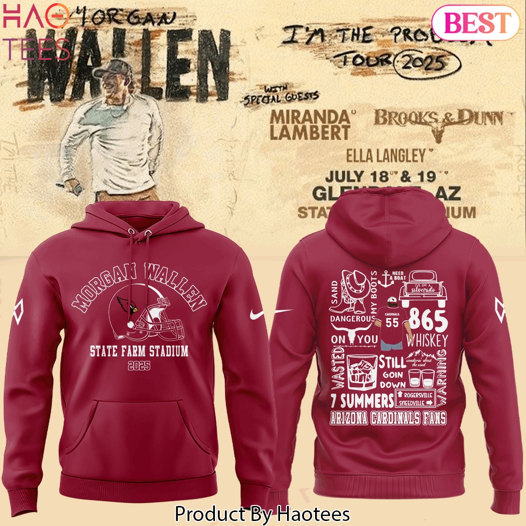 Morgan Wallen x Arizona Cardinals Im The Problem Tour 2025 Design Hoodie Morgan Wallen x Arizona Cardinals Im The Problem Tour 2025 Design Hoodie