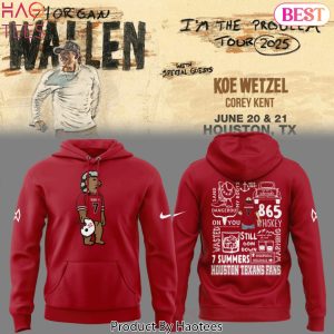 Morgan Wallen x Houston Texans Im The Problem Tour 2025 Design Hoodie