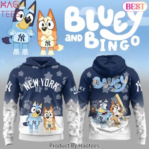 New York Yankees Bluey And Bingo Design Hoodie
