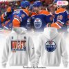 NHL Edmonton Oilers 2025 Western Conference Champions Design Hoodie – White