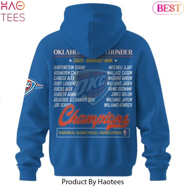 Oklahoma City Thunder Champion National Basketball Association Design Hoodie
