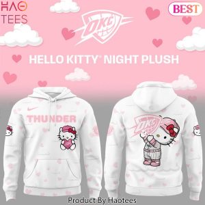 Oklahoma City Thunder Hello Kitty Night Plush Design Hoodie