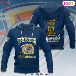 Oklahoma City Thunder NBA 2025 Champions Design Hoodie
