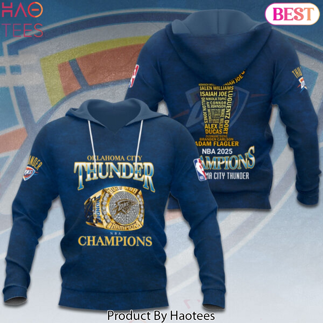 Oklahoma City Thunder NBA 2025 Champions Design Hoodie Oklahoma City Thunder NBA 2025 Champions Design Hoodie