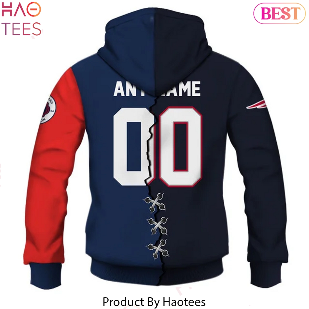 Personalized New England Revolution x New England Patriots Design Hoodie Personalized New England Revolution x New England Patriots Design Hoodie