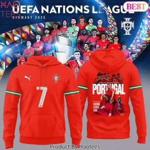 Portugal x CR7 Champions UEFA Nations League 2025 Design Hoodie