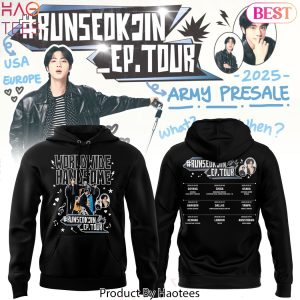 Runseokjin EP Tour 2025 Worldwide Handsome Run Jin BTS The First Tour Design Hoodie