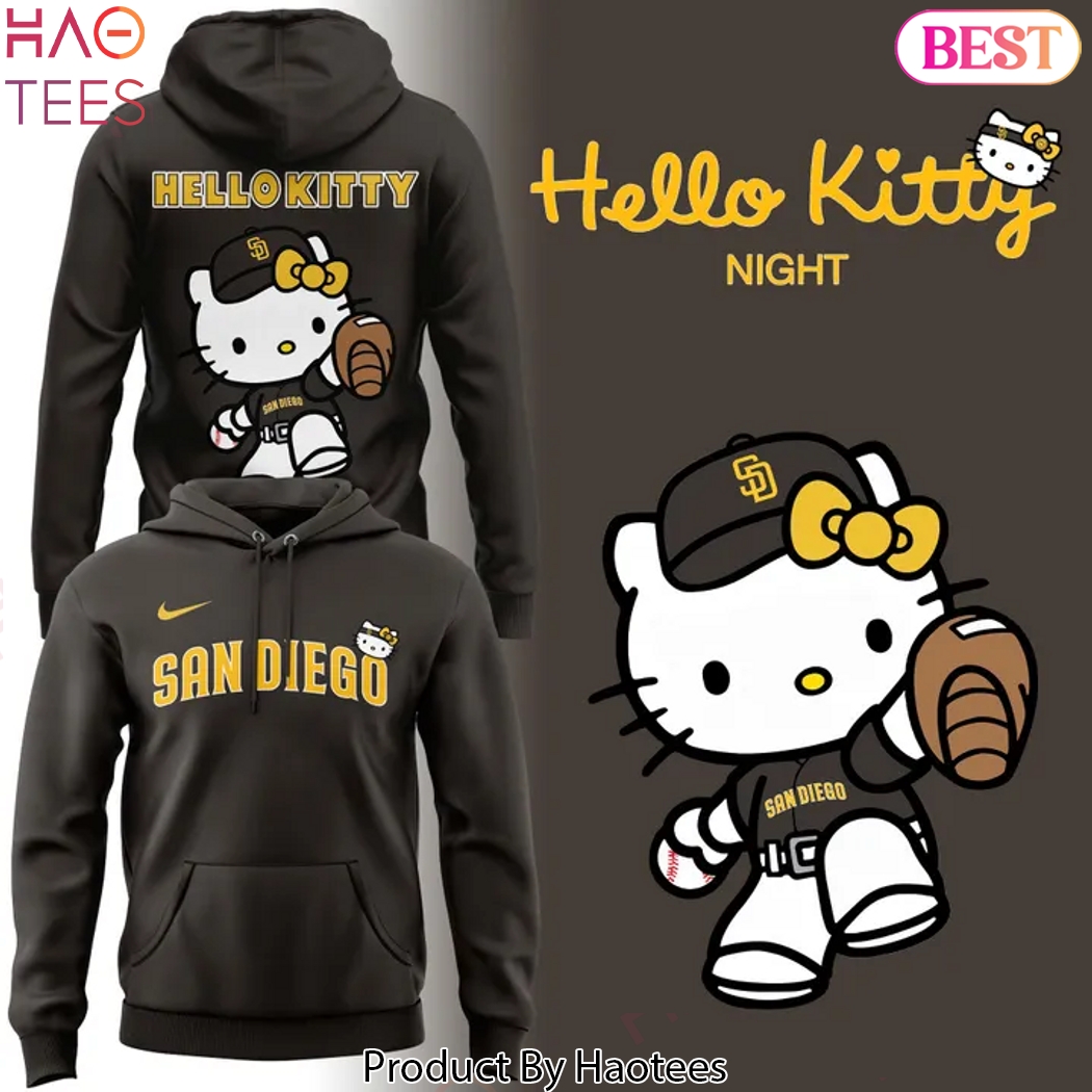 San Diego Padres Hello Kitty Design Hoodie San Diego Padres Hello Kitty Design Hoodie