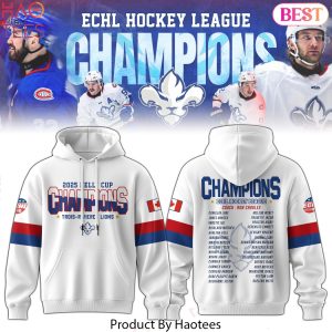 Trois-Rivieres Lions 2025 ECHL Champions Design Hoodie