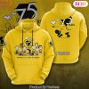 75 Years Peanuts Snoopy Happiness Design Hoodie – Black