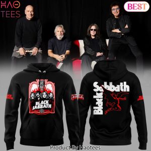 Black Sabbath 2025 Forever Black Design Hoodie