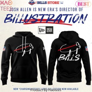 Buffalo Bills Josh Allen Is New Era Director Of Billustration Charging Potato Design Hoodie – Black