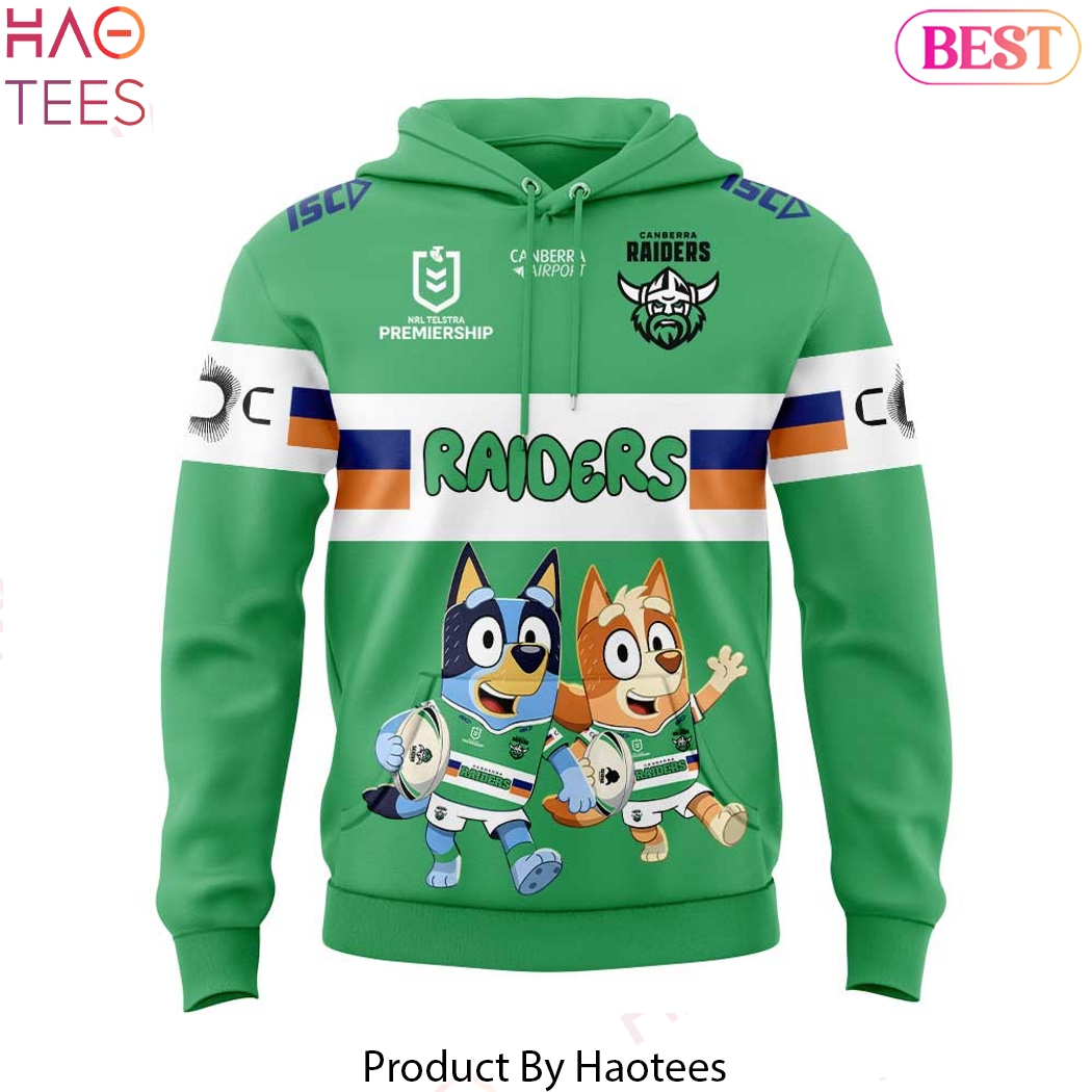 Canberra Raiders Bluey And Bingo Design Hoodie Canberra Raiders Bluey And Bingo Design Hoodie