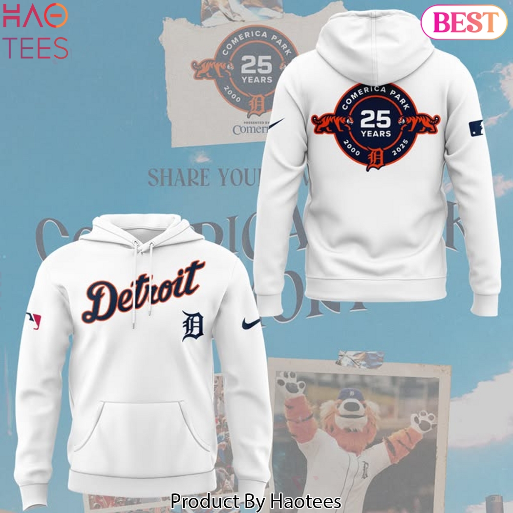 Detroit Tigers Comerica Park 2000-2025 Design Hoodie Detroit Tigers Comerica Park 2000-2025 Design Hoodie