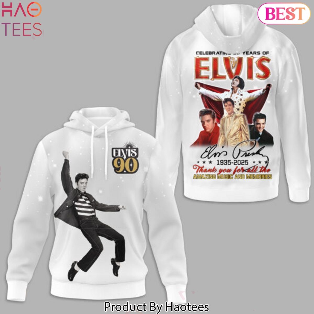 Elvis Presley 1935-2025 Thank You For All The Amazing Music And Memories Design Hoodie Elvis Presley 1935-2025 Thank You For All The Amazing Music And Memories Design Hoodie