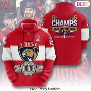 Florida Panthers NHL Stanley Cup 2025 Champions Design Hoodie