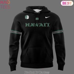 Hawaii Rainbow Warriors Football 2025 Design Black Hoodie