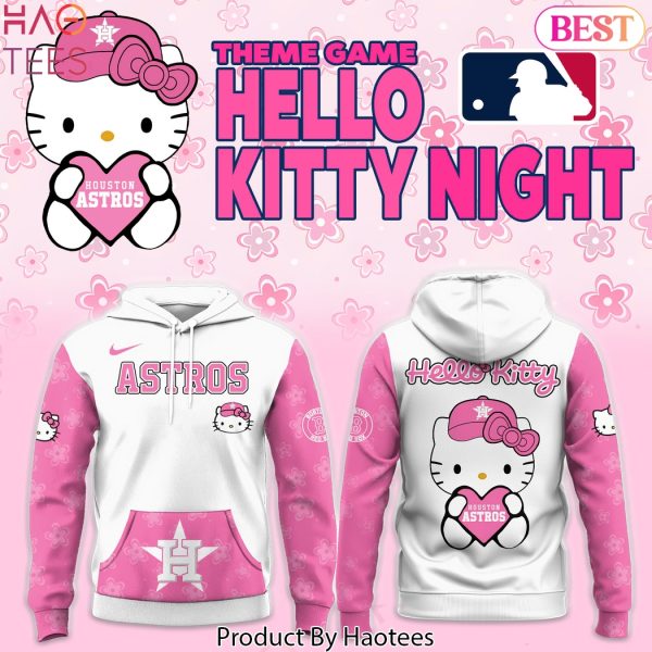 Hello Kitty Night X Houston Astros Design Hoodie – Pink