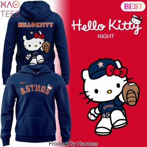 Houston Astros 2025 Hello Kitty Design Hoodie – Blue