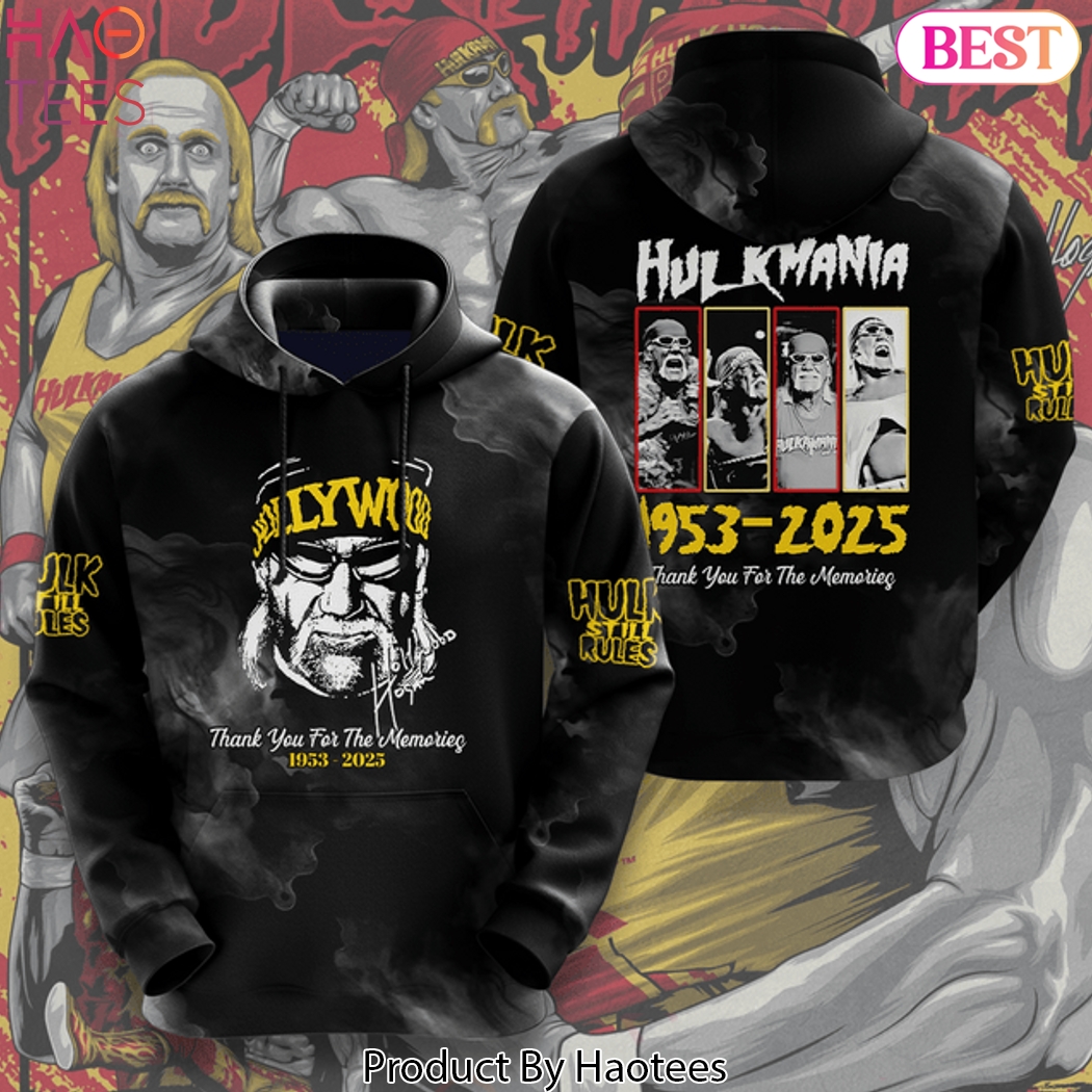 Hulk Hogan 1953-2025 Thank You For The Memories Signature Hoodie Hulk Hogan 1953-2025 Thank You For The Memories Signature Hoodie