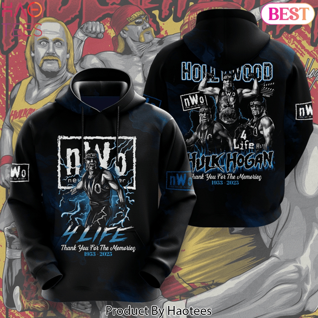 Hulk Hogan Hollywood NWO 1953-2025 Thank You For The Memories Signature Hoodie Hulk Hogan Hollywood NWO 1953-2025 Thank You For The Memories Signature Hoodie