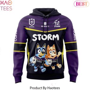 Melbourne Storm Bluey And Bingo Design Hoodie