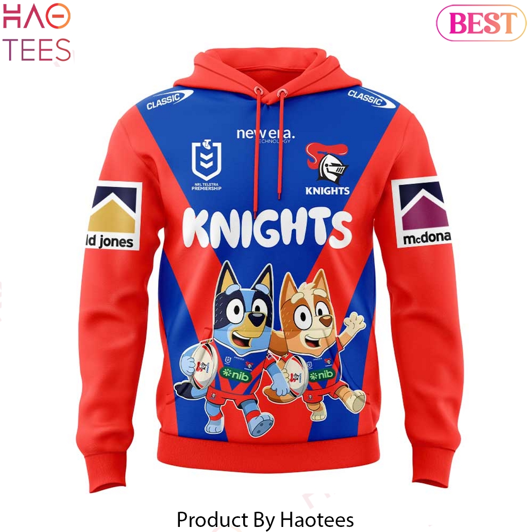 Newcastle Knights Bluey And Bingo Design Hoodie Newcastle Knights Bluey And Bingo Design Hoodie