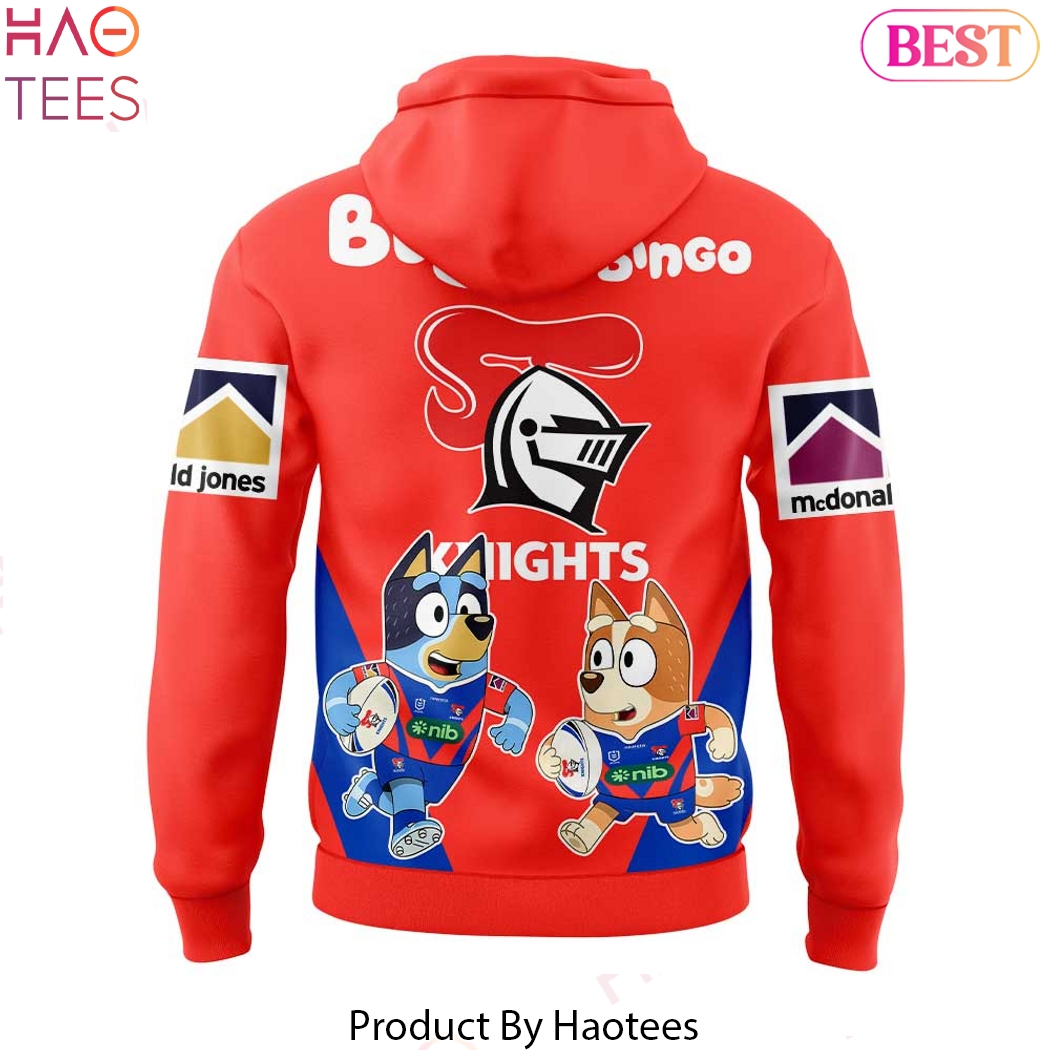Newcastle Knights Bluey And Bingo Design Hoodie Newcastle Knights Bluey And Bingo Design Hoodie