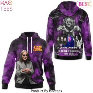 Ozzy Osbourne In Loving Memory Of The Prince Of Darkness 1948-2025 Design Hoodie