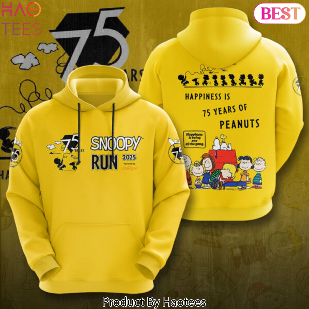 Snoopy Run 2025 Happiness Is 75 Years Of Peanuts Design Hoodie Snoopy Run 2025 Happiness Is 75 Years Of Peanuts Design Hoodie