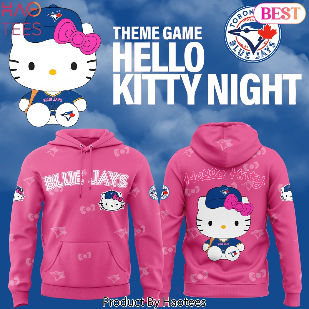 Toronto Blue Jays x Kitty 2025 Design Hoodie - Pink Toronto Blue Jays x Kitty 2025 Design Hoodie - Pink