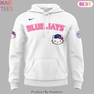 Toronto Blue Jays x Kitty 2025 Design Hoodie – White