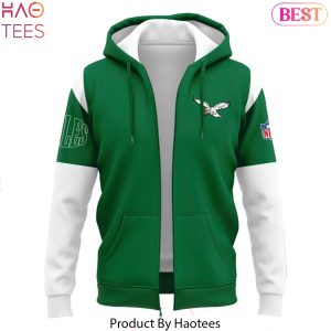 2025 Kelly Green Philadelphia Eagles Design Zip Hoodie
