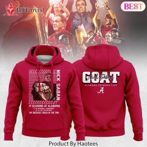 Alabama Crimson Tide Nick Saban Coach Design Hoodie – Red