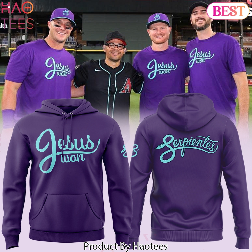 Arizona Diamondbacks Jesus Won Design Hoodie – Purple