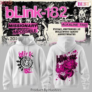Blink-182 Tour Life Missionary Impossible 2025 Design Hoodie