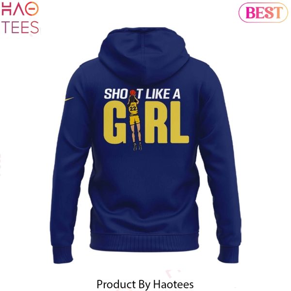 Caitlin Clark Indiana Fever Shoot Like A Girll Design Hoodie – Blue