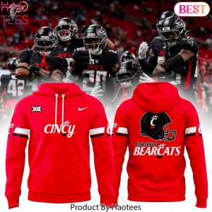 Cincinnati Bearcats Football Big 12 Black Pullover 2025 Design Hoodie