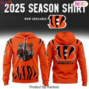 Cincinnati Bengals 2025 Season Design Orange Hoodie