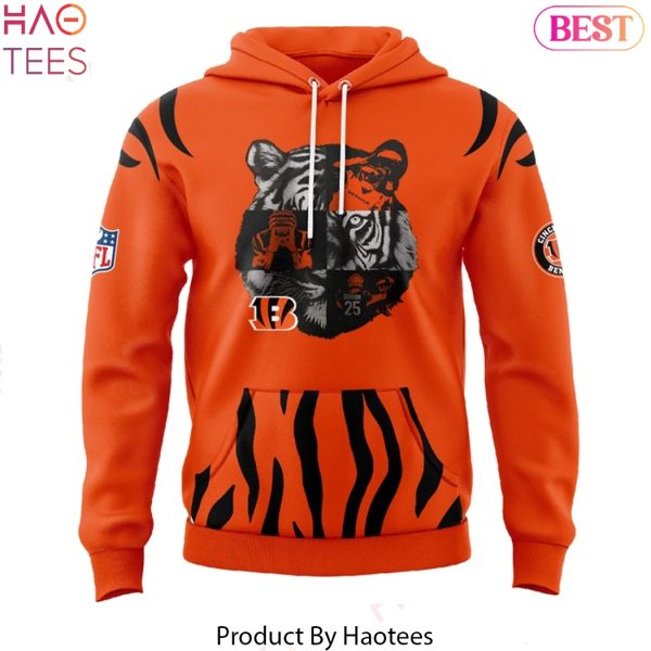 Cincinnati Bengals 2025 Season Design Orange Hoodie